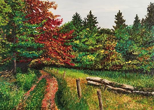 oil painting landscape no brushes by Saskia Skoric impressionist